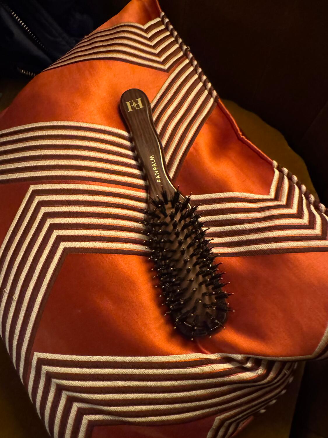 Boar- & Nylon hårbørste, Tall Slim - Glossy Brown